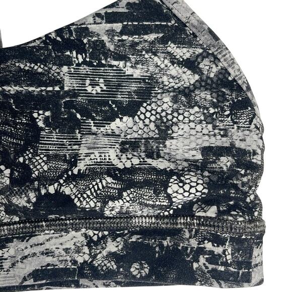 Lululemon Flow Y Nulu Black Gray Sports Bra Women's Size 2 - Picture 6 of 6
